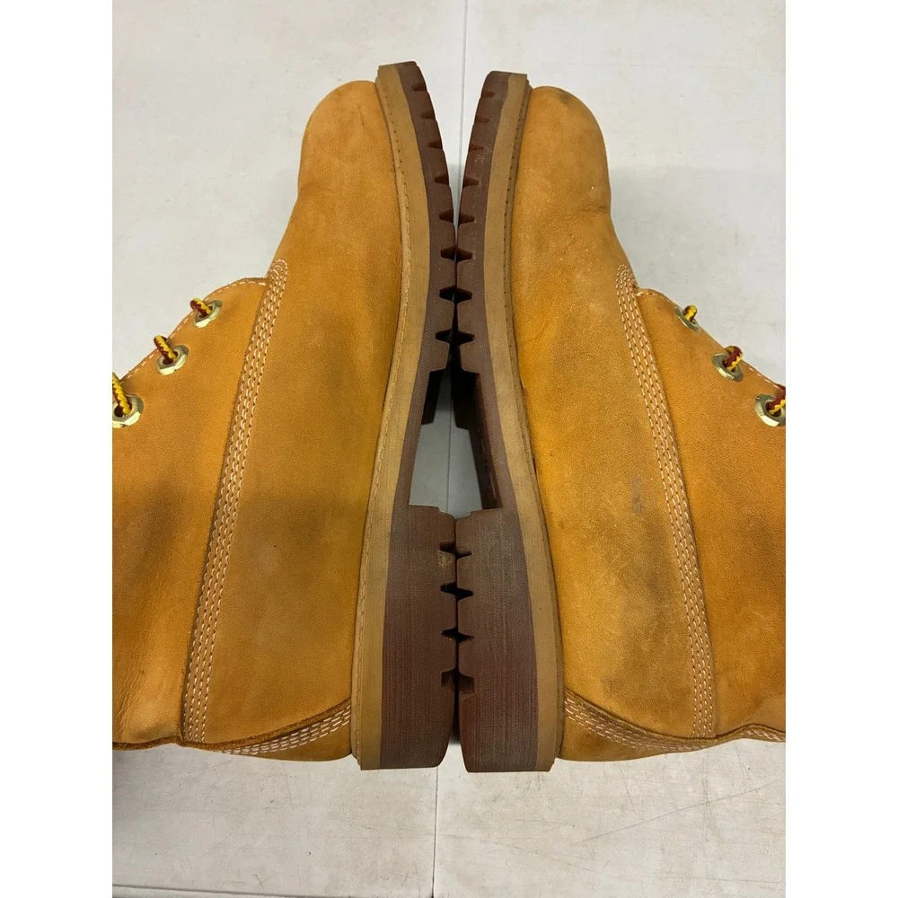 Timberland 6 Inch Premium Waterproof Boots Youth 4.5 Brown Nubuck Leather